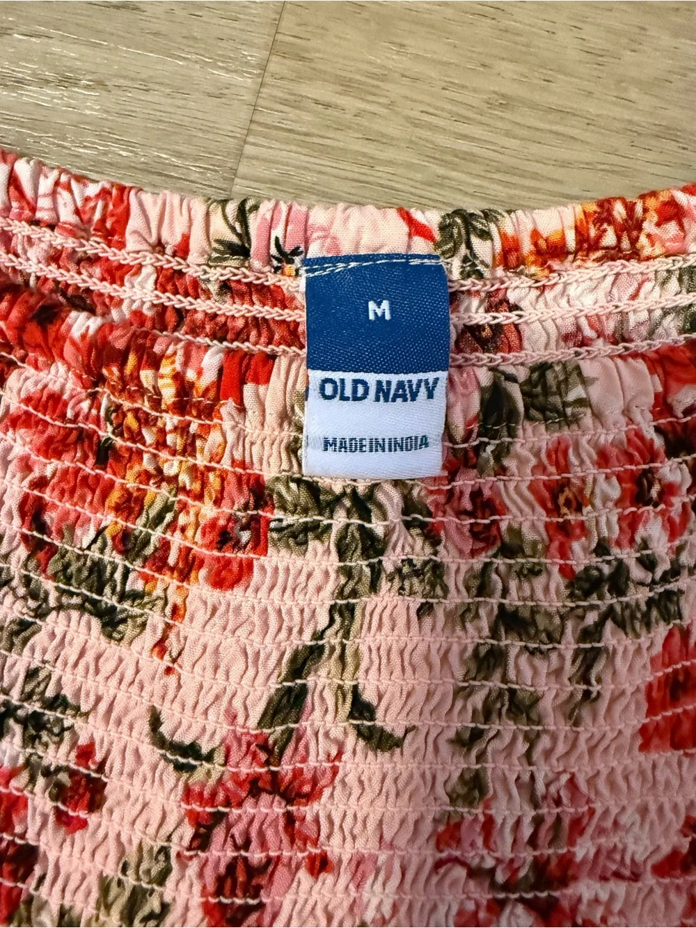 FREE with bundle 
Old Navy Pink Floral Smocked Long-Sleeve Dress - Picture 4 of 7